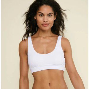 Andie The Ventura Top White Ribbed Swimsuit top